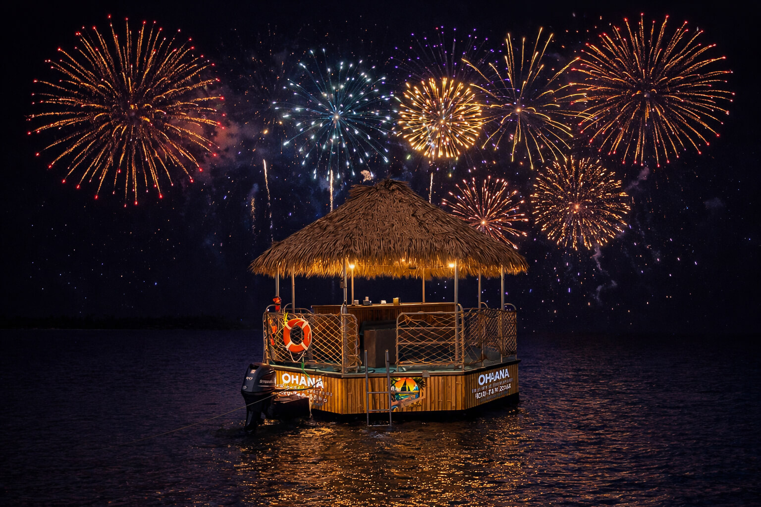 Fireworks Above the Tiki