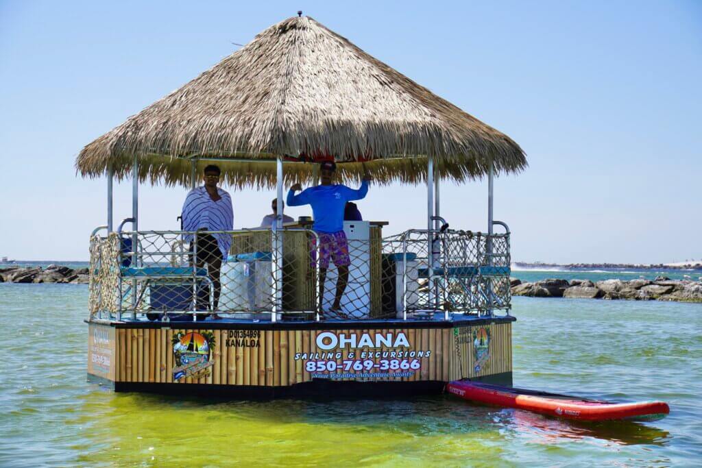 Tiki Boat at Shell Island