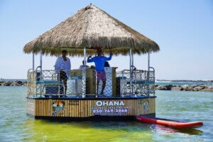 Tiki Boat at Shell Island
