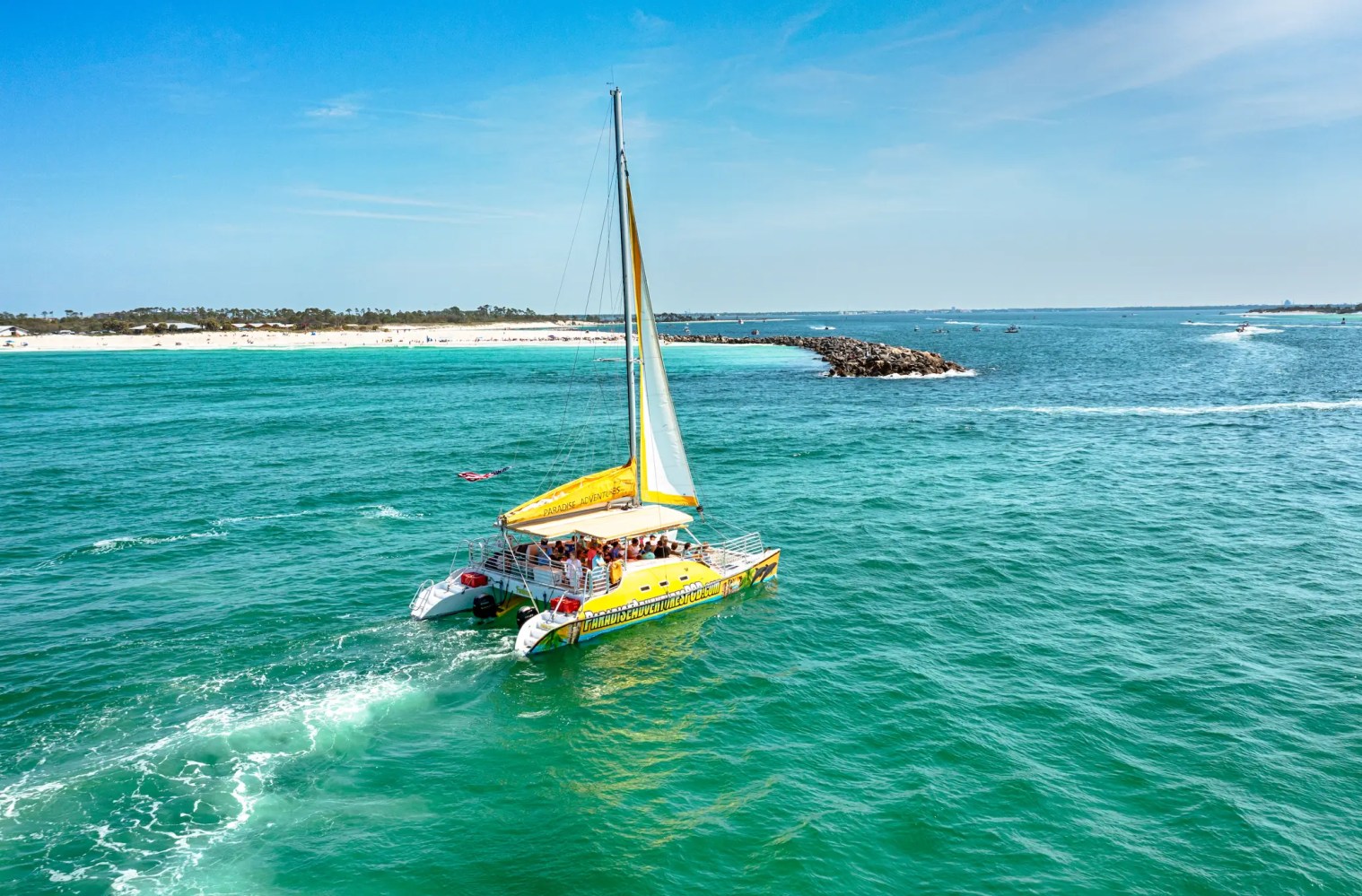 a small boat in a body of water